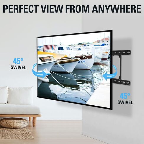 Mounting Dream UL Listed TV Wall Mount for Most 42-84 Inch LED LCD OLED TV,Full Motion TV Mount TV Bracket with Articulating Arms, Max VESA 600x400mm, Up to 100LBS, Fits 16", 18", 24" Studs in Saudi Arabia