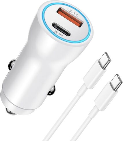 iPhone 15 Car Charger [ MFi Certified] 43W Dual Port USB C Car Charger Adapter with USB-C to C Fast Charging Cable for iPhone 15/15 Plus/15 Pro/15 Pro Max/14/13/12, iPad Pro/Air/Mini in Saudi Arabia