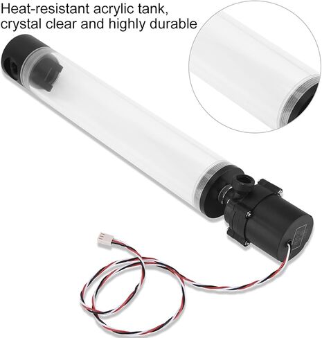 PC Water Pump, G1/4 Acrylic Cylinder Computer Water, 12V 19W CPU Water Cooling Pump Radiator for Computer PC CPU Water Cooling (300mm) in Saudi Arabia
