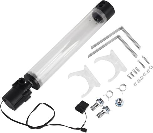 PC Water Pump, G1/4 Acrylic Cylinder Computer Water, 12V 19W CPU Water Cooling Pump Radiator for Computer PC CPU Water Cooling (300mm) in Saudi Arabia