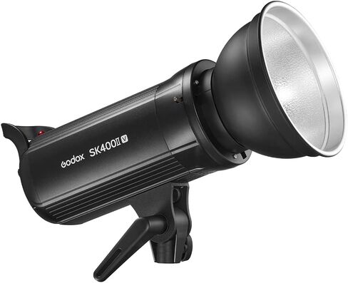 طقم إضاءة ستروب Godox SK400II-V، ضوء ستروب ستوديو 400 وات، لاسلكي مدمج 2.4 جيجا، وقت إعادة التدوير 0.1-1.5 ثانية، لتركيب بوينز مع صندوق سوفت بوكس ​​مثمن 47 بوصة، حامل إضاءة شديد التحمل من الفولاذ المقاوم للصدأ 106 بوصة in Kuwait