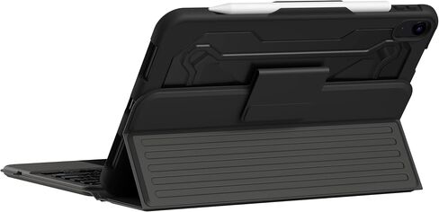 حافظة URBAN ARMOR GEAR UAG مصممة لجهاز iPad 10.9 بوصة الجيل العاشر 2022 مع لوحة مفاتيح قابلة للفصل باللون الأسود/الرمادي الإنجليزي، لوحة مفاتيح بلوتوث لاسلكية متينة متعددة اللمس، لوحة تتبع بإضاءة خلفية، غطاء ذكي in Saudi Arabia