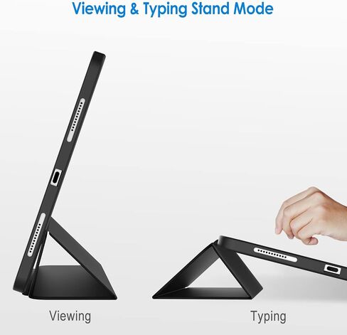 حافظة JETech لجهاز iPad Pro 11 بوصة موديل 2022/2021/2020 (الجيل الرابع/الثالث/الثاني)، مع حامل قلم رصاص، تدعم شحن القلم الرصاص الثاني، غطاء كمبيوتر لوحي رفيع مع ظهر ناعم من مادة TPU، تنبيه/نوم تلقائي (أسود) in Kuwait