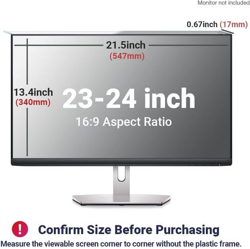 فلتر شاشة خصوصية SenseAGE لشاشة كمبيوتر مقاس 27 بوصة 16:9، إطار معلق سريع وسهل التركيب وواقي شاشة للخصوصية مضاد للضوء الأزرق، مقاس لوحة الشاشة 613 مم × 356 مم in Kuwait