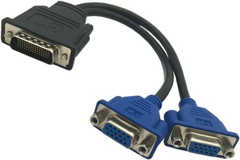 دونج DMS-59 دبوس 5.9 ملم ذكر الى 2 في جي ايه 15 دبوس انثى، كابل محول مقسم سلك رصاص لشاشة اتش بي ديل التلفزيون وجهاز العرض والكمبيوتر in Kuwait