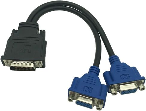 دونج DMS-59 دبوس 5.9 ملم ذكر الى 2 في جي ايه 15 دبوس انثى، كابل محول مقسم سلك رصاص لشاشة اتش بي ديل التلفزيون وجهاز العرض والكمبيوتر in Kuwait