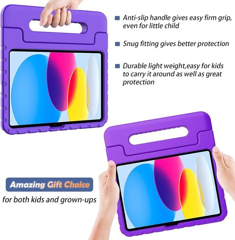 حافظة LTROP iPad الجيل العاشر للأطفال، حافظة iPad 10.9 2022، حافظة iPad الجيل العاشر، حافظة iPad 10 للأطفال، حافظة متينة قابلة للتحويل للأطفال الصغار لجهاز iPad 10.9 بوصة الجيل العاشر، أزرق in Kuwait