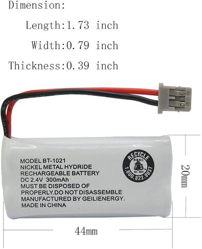 2.4V 300mAh BT-1021 BT-1025 BT-1008 BT-1016 Phone Battery Compatible with Uniden BT1021 Empire CPH-515B BBTG0798001 Cordless Phone (4-Pack) in Saudi Arabia