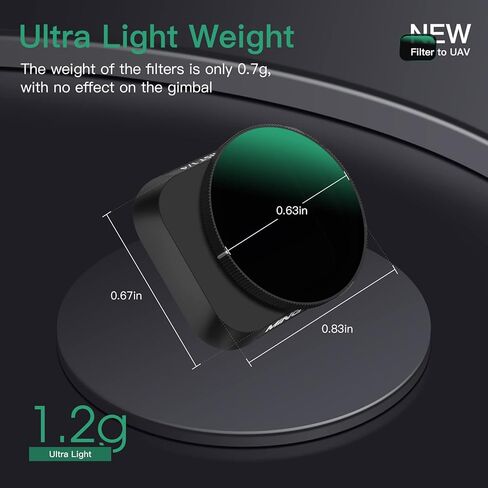 مجموعة فلاتر ND/PL 8 قطع من مينجفين متوافقة مع دي جيه اي ميني 3/ميني 3 برو، ND4/PL، ND8/PL، ND16/PL، ND32/PL، ND64/PL، ND1000/PL، ناتشورال نايت واسود in Kuwait