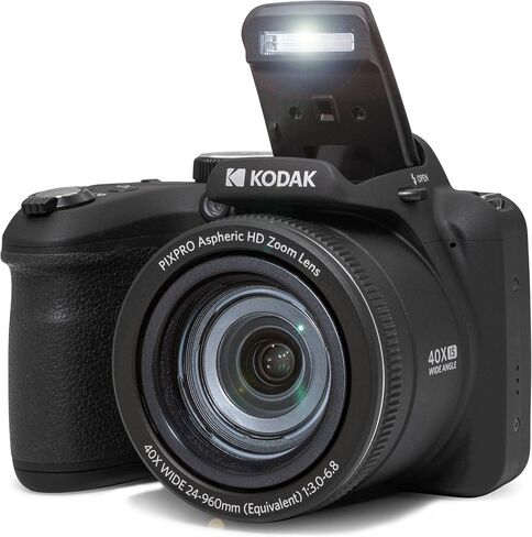 Kodak PIXPRO AZ405 Digital Camera (White) Bundle with Case, 32 GB SD Memory Card, Memory Card Wallet, Card Reader, Table Tripod, 4 AA Batteries & White Charger and Cloth in Saudi Arabia