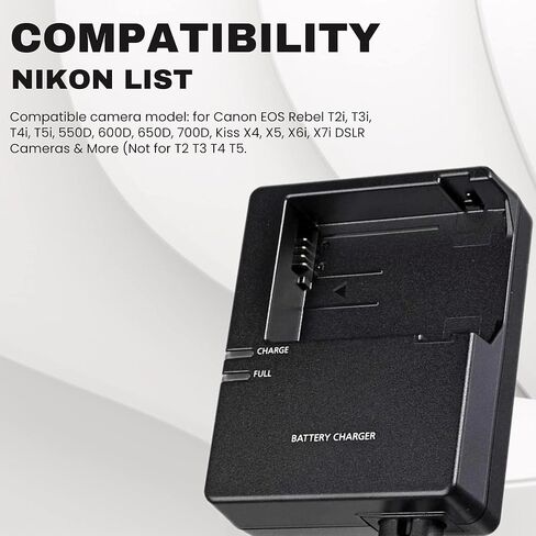 شاحن بطارية LP-E10 LC-E10 LC-E10C لكانون متوافق مع بطارية 5108b002 EOS 1100D 1200D 1300D 1500D 2000D 3000D 4000D كيس X50 X70 X80 X90 Rebel T3 T55 T6 T6 TT7 تي 100 in Kuwait
