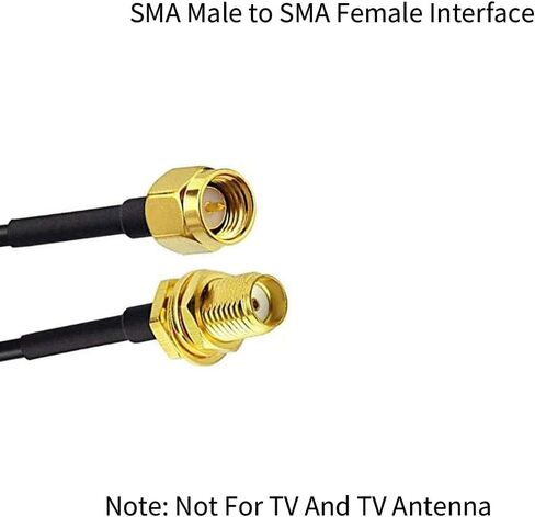 كابل تمديد هوائي واي فاي 16 قدم RG174 RF SMA ذكر إلى SMA أنثى كابل محوري منخفض الخسارة مطلي بالذهب ضفيرة لجسر راوتر LAN اللاسلكي معدات هوائي خارجي 2 حزمة in Kuwait