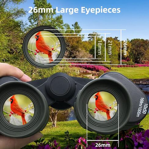 CofunKool 10x50 Binoculars for Adults, HD Binoculars with Carry Bag and Neck Strap, Compact Porro Prism Birding Telescope for Travel Hunting Hiking in Kuwait