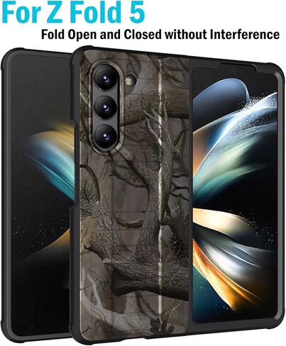حافظة مزودة بمشبك وفتحة قلم S لهاتف Galaxy Z Fold 5 5G، وغطاء تكتيكي للهاتف العاري وحزام مخصص وحامل عرض وحامل لهاتف Samsung Z Fold5 (SM-F946U، 2023) - زيتوني OD أخضر in Kuwait