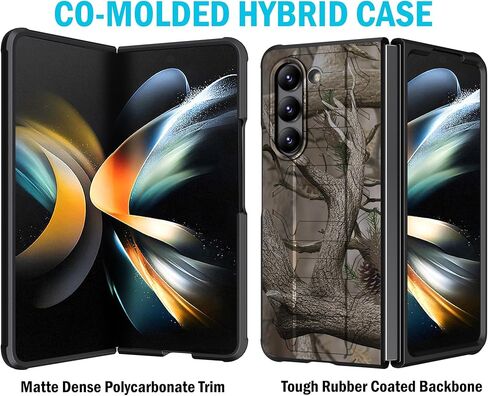 حافظة مزودة بمشبك وفتحة قلم S لهاتف Galaxy Z Fold 5 5G، وغطاء تكتيكي للهاتف العاري وحزام مخصص وحامل عرض وحامل لهاتف Samsung Z Fold5 (SM-F946U، 2023) - زيتوني OD أخضر in Kuwait
