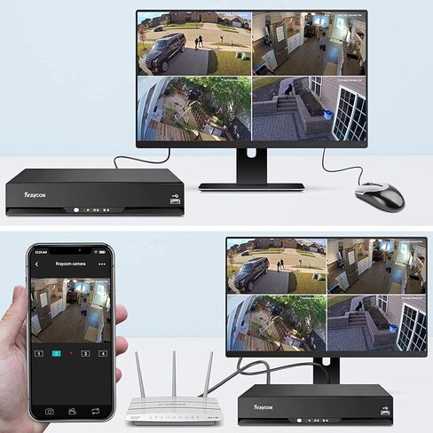 كاميرا مراقبة Rraycom 1080P HD 2000TVL 4 في 1 TVI/CVI/AHD/960H CVBS CCTV كاميرا خارجية داخلية، رؤية ليلية بالأشعة تحت الحمراء بطول 115 قدم، كاميرا IP67 مقاومة للطقس للمراقبة التناظرية DVR in Kuwait