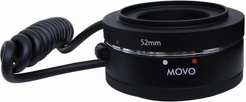 محول عدسة ماكرو عكسي من Movo AF لكاميرات Canon EOS DSLR بما في ذلك 90D، 80D، 77D، 70D، 7D، 6D، 5D، 1D، Digital Rebel SL3، SL2، T8i، T7i، T6s، T6i، T5i، T5، T4i، و اكثر in Saudi Arabia