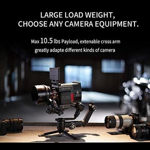 FeiyuTech SCORP-C 3-Axis Handheld Gimbal Stabilizer for DSLR&Mirrorless Camera for Sony A6500/6600 A7III A7R,Canon R5,R6,R8,Nikon D7500/Z5,Max 5.51lbs Professional Video Stabilizer,Official-Authorized in Kuwait