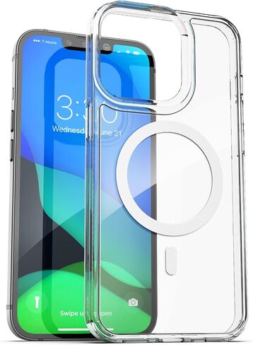 Encased Clear-Back for iPhone 13 Pro Belt Clip Case Magsafe Compatible Phone Case with Holster (2021) in Kuwait