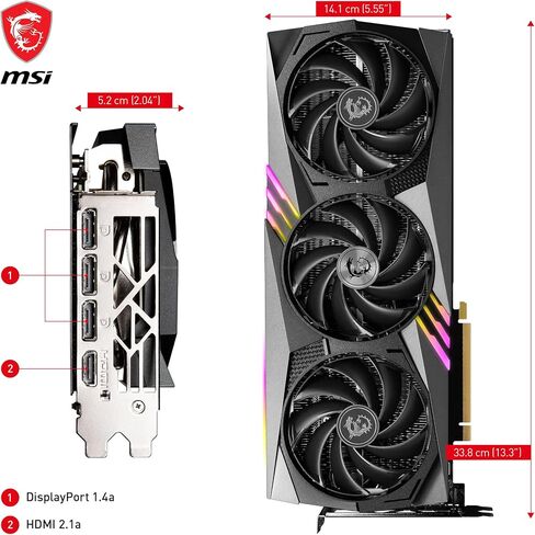 بطاقة الرسومات MSI GeForce RTX 4060 Ti Gaming X Trio 8G (8 جيجابايت GDDR6/PCI Express 4.0/2685 ميجا هرتز/18000 ميجا هرتز) in Kuwait