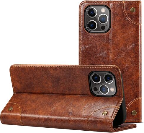 SINIANL Case Wallet for iPhone 12, iPhone 12 Pro Wallet Case Compatible with MagSafe Wireless Charging Magnetic Leather Flip Folio Cover Kickstand and Cash Credit Card Holder for Men Women Khaki in Kuwait