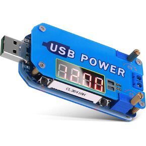 PEMENOL 15W DC-DC Buck Boost Voltage Converter, 5V to 3.3V 9V 12V 24V 30V CVCC Step Up / Down Module Adjustable USB Power Supply Module with Shell