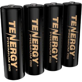Tenergy Premium PRO Rechargeable AA Batteries, High Capacity 2800mAh NiMH AA Battery, 20 Pack Rechargeable Batteries