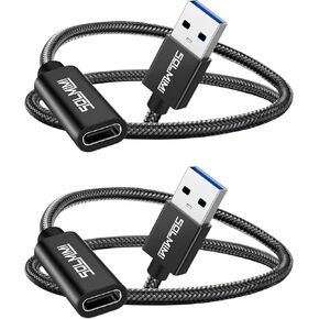 USB C Female to USB Male Adapter Cable (7.5 ft) -USBC to USB Adapter with 5Gbps Data Transfer for Laptop, PC, Flash Disk, USB C Headphone