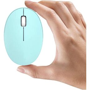 TENMOS Mini Rechargeable Wireless Mouse, 2.4GHz Optical Travel Mouse Slient Wireless USB Computer Mouse for Kids/Girls, Auto Sleeping, 3 Buttons, 1000 DPI Compatible with Laptop, PC, Computer (Pink)