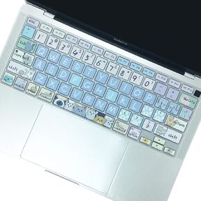 Silicone Keyboard Cover Protector for 2020 Apple MacBook Air 13.3 inch (Model: A2179,A2337, US Layout) with Touch ID, Silicone Skin Protector with Big Letter Design,Cute Cat in Kuwait
