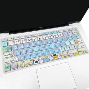 Silicone Keyboard Cover Skin for Old MacBook Air 13.3 inch (A1466/A1369), MacBook Pro 13.3''(A1278/A1425/A1502), MacBook Pro 15''(A1286/A1286) and MacBook Pro 17''(A1297),Cute Fruits