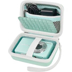 Boobowl Camera Case for KODAK PIXPRO FZ45/FZ55 with Bump Divider | For CAMKORY DC403 and for Canon IXUS 285 HS; Raised Bump Divider, Elastic Strap and Mesh Pocket, Deep Pink, Case Only in Saudi Arabia