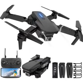 Mini Drone with Camera for Adults - Christmas Toy Gift for Teenage Boy Girl Kids Beginner Age 8-10-12 Years Old - RC Quadcopter Multirotors | Foldable UAV | WiFi HD FPV Live Video | One Key Take Off/Land | Altitude Hold | Headless Mode | 360° Flip | Carry