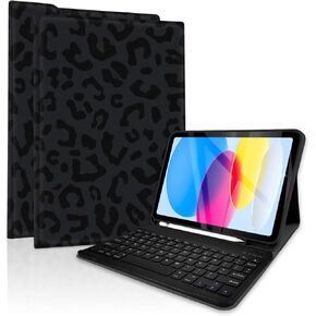 Case Keyboard for iPad Gen 11th (A16) 11-inch 2025/10th 10.9'' 2022-Leopard in Kuwait