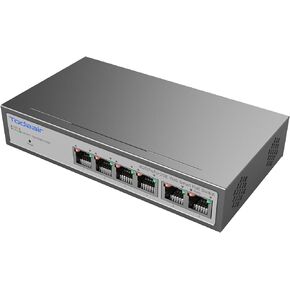 TODAAIR 6 Port Gigabit PoE Switch | Managed Switch | Easy APP Managed | Plug & Play | 4 PoE+ Ports @65W | Support QoS，VLAN