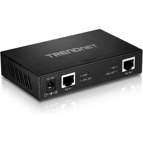 TRENDnet Gigabit PoE+ Extender, TPE-E100 | Repeater, Amplifier, NDAA Compliant, Extends 100m up to 200m (656 ft), Supports (15.4W), (30W), Daisy Chain, Wall Mount in Saudi Arabia