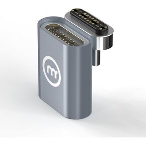 محول مغناطيسي LEMI 90 درجة USB C موصل 24 دبابيس لهاتف iPhone 15 Pro Max، شحن PD قوي 100 واط USB3.0 20 جيجابت في الثانية لنقل البيانات 4K 40 هرتز فيديو لـ Thunderbolt 3/4، MacBook Pro/Air in Kuwait