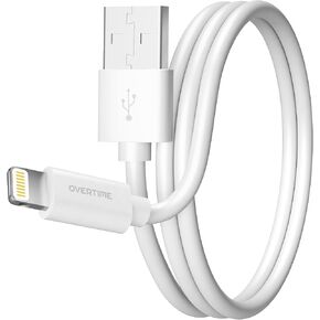 كابل شاحن iPhone Overtime بطول 4 أقدام (عبوة من قطعتين)، كابل USB إلى Lightning معتمد من Apple MFi، سلك USB بطول 4 أقدام لأجهزة iPhone 14/13/12/11/Pro/Max/Mini/SE/XR/XS/X/8/7 /بلس/6/6S، آيباد/آيباد إير 2/ميني in Kuwait