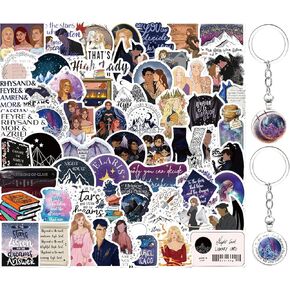 ريهيرو مجموعة ملصقات بضائع اكوتار، 60 قطعة من ملصقات الفينيل المقاومة للماء للابتوب وزجاجة المياه وقطعتين من سلاسل مفاتيح اكوتار in Kuwait