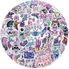 72pcs Tarot Stickers,Cute Cat Tarot Astrology Divination Decals Stickers,Waterproof Vinyl Aesthetic Sticker Decals for Water Bottles Car Computer Phone Bumpers Luggage