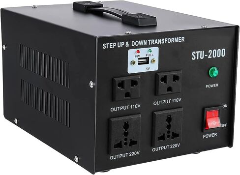 YaeCCC 2000VA Voltage Converter Transformer Heavy Duty Step Up and Down Transformer 110 to 220V with USB Port in Saudi Arabia