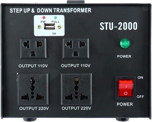 YaeCCC 2000VA Voltage Converter Transformer Heavy Duty Step Up and Down Transformer 110 to 220V with USB Port in Saudi Arabia