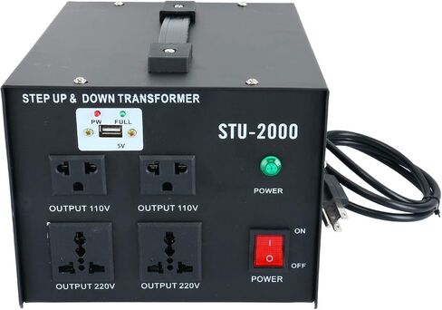 YaeCCC 2000VA Voltage Converter Transformer Heavy Duty Step Up and Down Transformer 110 to 220V with USB Port in Saudi Arabia