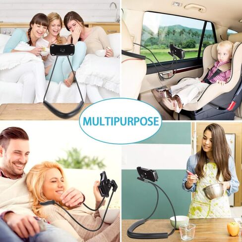 حامل الهاتف المحمول الذكي العالمي من Posture Guy Mike، معلق على حامل الهاتف الخليوي على الرقبة، دعامة مرنة كسولة دوارة ذاتية الصنع in Kuwait