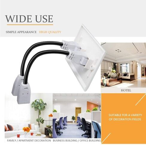 غطاء منفذ لوحة الحائط mxtechnic بمنفذ واحد 4K HDMI مع كابل ضفيرة HDMI عالي السرعة أنثى إلى أنثى 6 بوصة لأنظمة ألعاب الفيديو أو صناديق التلفزيون أو الأجهزة الأخرى التي تدعم قناة HDMI/إيثرنت in Kuwait