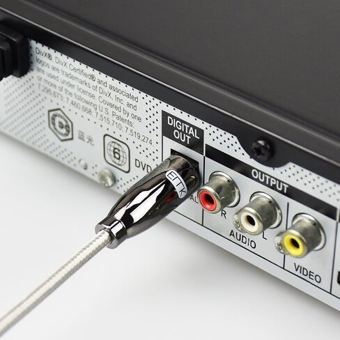 كابل صوت بصري، كابل ضوئي EMK Toslink إلى Mini Toslink مع سترة مضفرة للمسرح المنزلي، شريط الصوت، التلفزيون، PS4، Xbox، Playstation (16.5 قدم/5 متر) in Saudi Arabia
