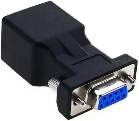 RS232 إلى RJ45، DB9 9-Pin منفذ تسلسلي ذكر إلى RJ45 أنثى Cat5e/6 إيثرنت LAN تمديد محول in Kuwait