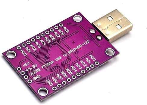 HiLetgo FT232H USB to JTAG UART FIFO SPI I2C Adapter High Speed Multifunction FT232H Serial Port Module in Kuwait
