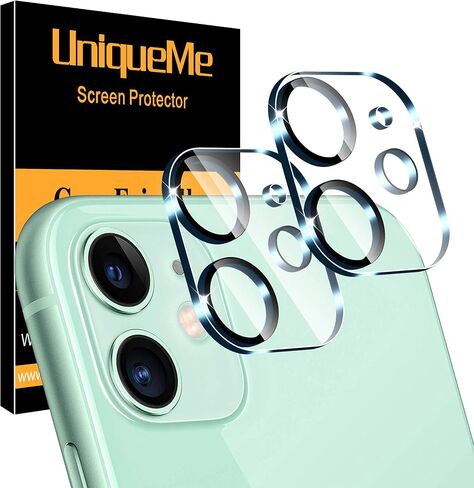 UniqueMe 𝑵𝑬𝑾 𝟮𝟬𝟮𝟮 [3 عبوات] متوافق مع iPhone 12 Pro Max 6.7 بوصة واقي عدسة الكاميرا من الزجاج المقسى، [صديق للحافظة] [مقاوم للخدش] [لا يؤثر على اللقطات الليلية] - دائرة سوداء in Kuwait