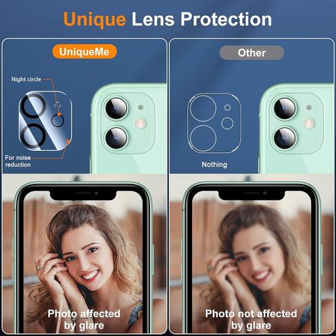 UniqueMe 𝑵𝑬𝑾 𝟮𝟬𝟮𝟮 [3 عبوات] متوافق مع iPhone 12 Pro Max 6.7 بوصة واقي عدسة الكاميرا من الزجاج المقسى، [صديق للحافظة] [مقاوم للخدش] [لا يؤثر على اللقطات الليلية] - دائرة سوداء in Kuwait
